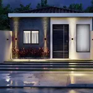 casa pequena 6 por 20, 2 quartos, 2 banheiros, garagem, terreo, suite